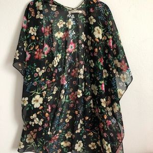 Sheer Floral Kimono